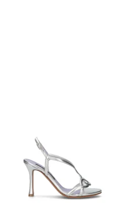 ALBANO Sandalo argento in pelle