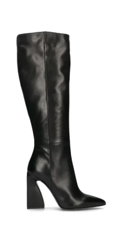 ALBANO Stivale donna nero in pelle