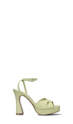 ALESSANDRO PELUSO Sandalo donna verde in pelle