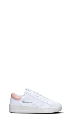 AMA-BRAND Sneaker donna bianca/rosa in pelle