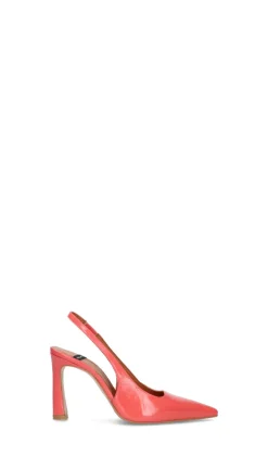 ANGEL ALARCON Decollete donna corallo in pelle verniciata