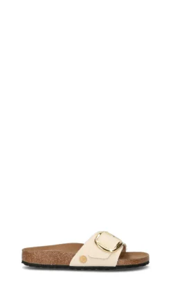 BIRKENSTOCK MADRID BIG BUCKLE RIVET LOGO Ciabatta donna bianca