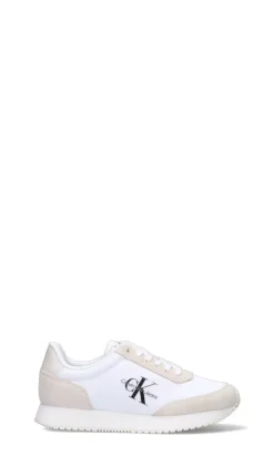CALVIN KLEIN JEANS Sneaker donna bianca e beige in suede