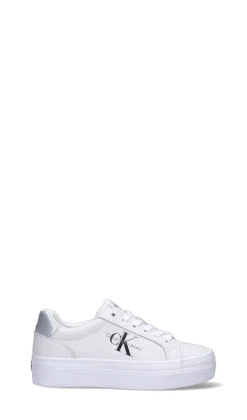 CALVIN KLEIN JEANS Sneaker donna bianca/argento in pelle