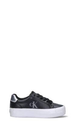 CALVIN KLEIN JEANS Sneaker donna nera in pelle