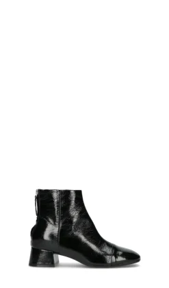 CARMENS Tronchetto donna nero in pelle verniciata