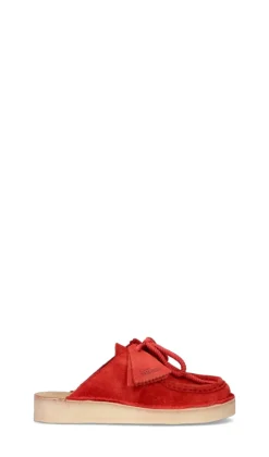 CLARKS ORIGINALS Sabot donna rosso in suede