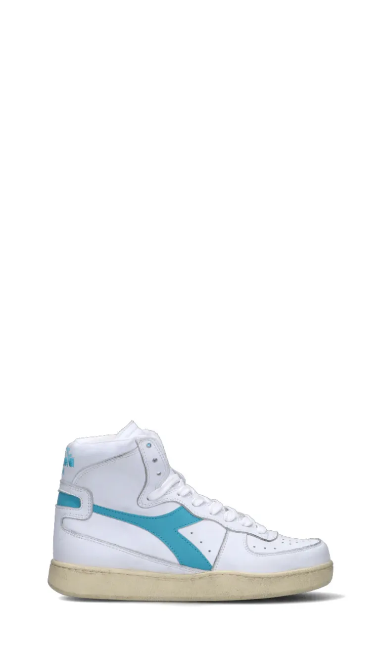DIADORA HERITAGE - MI BASKET USED Sneaker donna bianca/azzurra in pelle