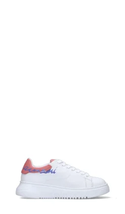 EMPORIO ARMANI Sneaker donna bianca/rosa in pelle
