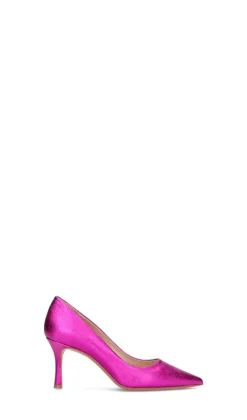 ENZO DI MARTINO Décolleté donna fucsia in pelle