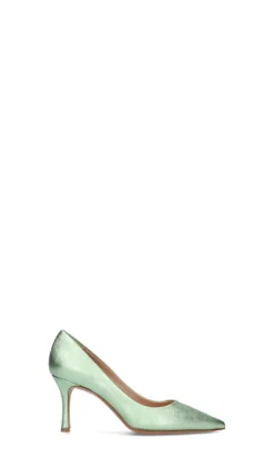 ENZO DI MARTINO Décolleté donna verde in pelle