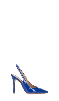 ENZO DI MARTINO Slingback donna blu in pelle