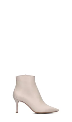 ENZO DI MARTINO Tronchetto donna panna in pelle