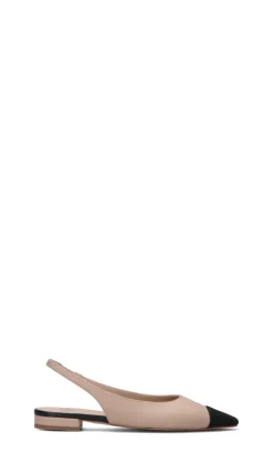 FRAU Slingback donna beige/nera in pelle
