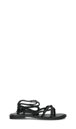 FRICKY Sandalo donna nero in pelle