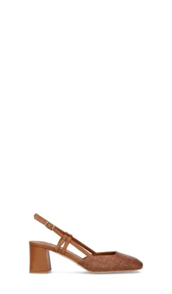 GIANMARCO F Slingback donna marrone in pelle