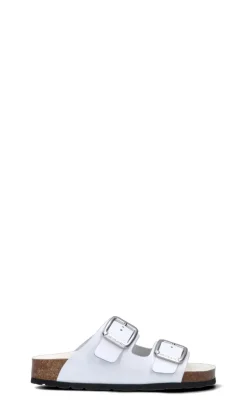 GRUNLAND Ciabatta donna bianca in pelle