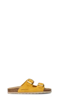 GRUNLAND Ciabatta donna gialla in suede