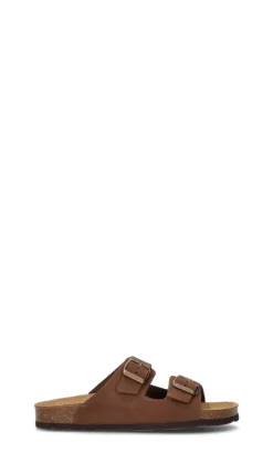 GRUNLAND Ciabatta donna marrone in pelle