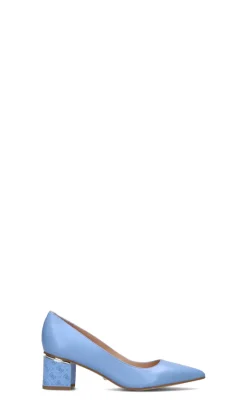 GUESS Decollete donna azzurra in pelle