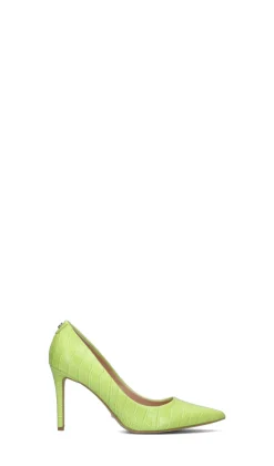 GUESS Decollete donna verde in pelle