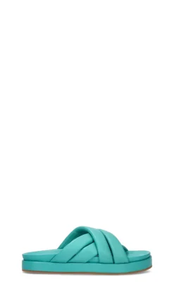 HABILLE Ciabatta donna acquamarina in pelle