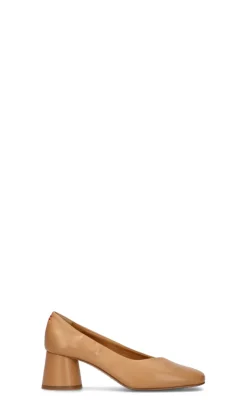 HALMANERA Décolleté donna caramello in pelle