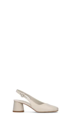HALMANERA Slingback donna bianca in pelle