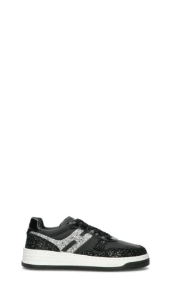 HOGAN Sneaker donna nera/argento in pelle