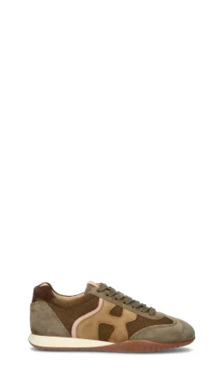HOGAN Sneaker donna verde militare/marrone in pelle