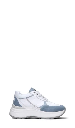 JANET&JANET Sneaker donna bianca/azzurra in pelle