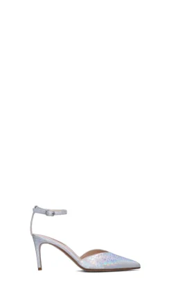 LARA MAY Slingback donna argento in pelle