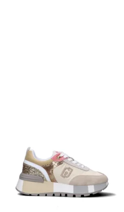 LIU JO Sneaker donna beige/bianca/oro/salmone in suede