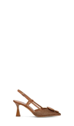 MARTINA T Slingback donna marrone in pelle