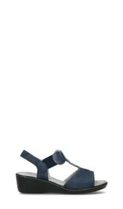 MARY SOFT Scarpa comfort donna blu in pelle