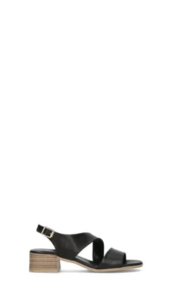 MELLUSO Sandalo donna nero in pelle