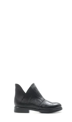 MEZZETINTE Tronchetto donna nero in pelle