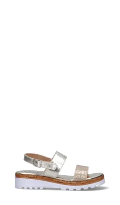 MIDELETTE Sandalo donna oro in pelle