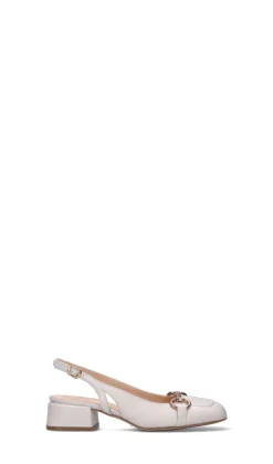 NOUVELLE FEMME Slingback donna panna in pelle