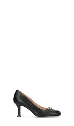 PERLAMARINA Decollete donna nera in pelle