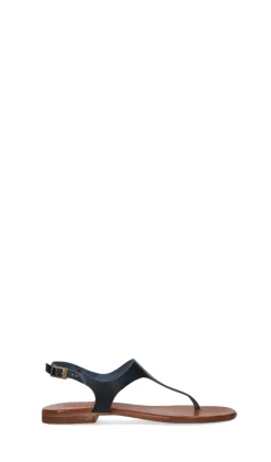 PERLAMARINA Infradito donna blu in pelle