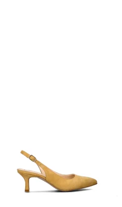 PERLAMARINA Slingback donna gialla in suede