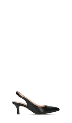 PERLAMARINA Slingback donna nera in pelle