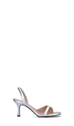 PHIL MELVIS Sandalo donna argento in pelle
