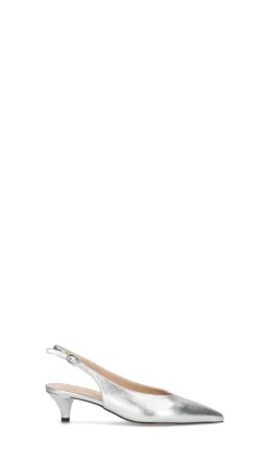 PHIL MELVIS Slingback donna argento in pelle