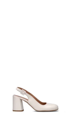 PHIL MELVIS Slingback donna bianca in pelle