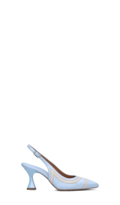 PHIL MELVIS Slingback donna azzurra/panna in pelle