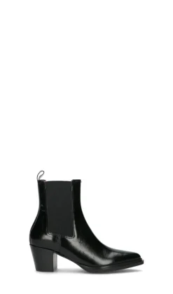 PHIL MELVIS Tronchetto donna nero in pelle