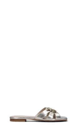 PINKO Ciabatta donna platino in pelle