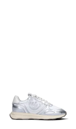 PINKO Sneaker donna argento in pelle